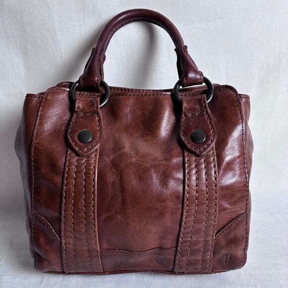 Frye Handbags - Frye Leather Satchel Purse Cognac Brown Western Boho Coastal Cowgirl Chic